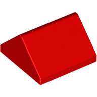 Lego kostka (kostička) střecha 2x2 sklon (šikmá) 45° oboustranná hladká, červená (304321)